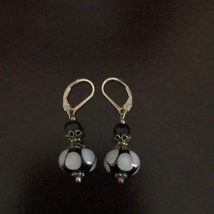 Artisan lamp work bead earrings